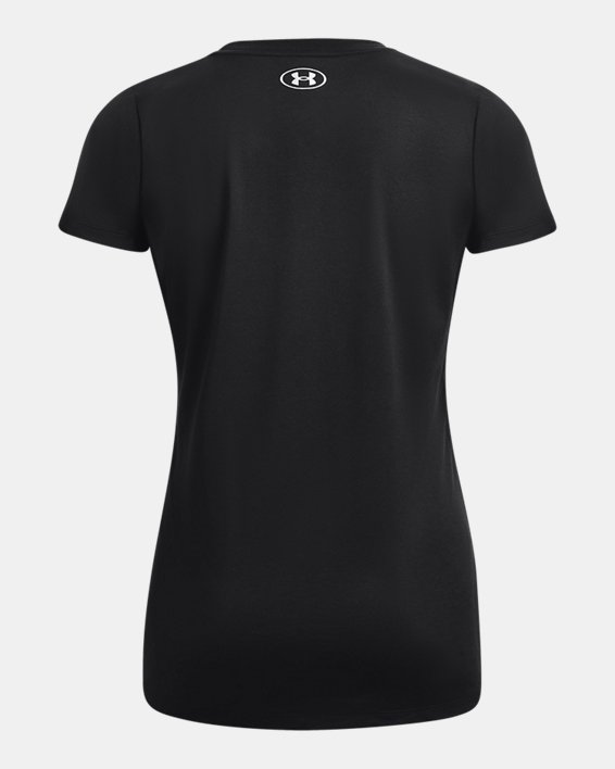 Women's UA Tech™ Script Logo Short Sleeve in Black image number 5